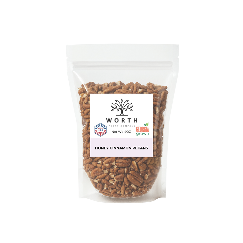 Honey Cinnamon Pecans - 4 oz Bag