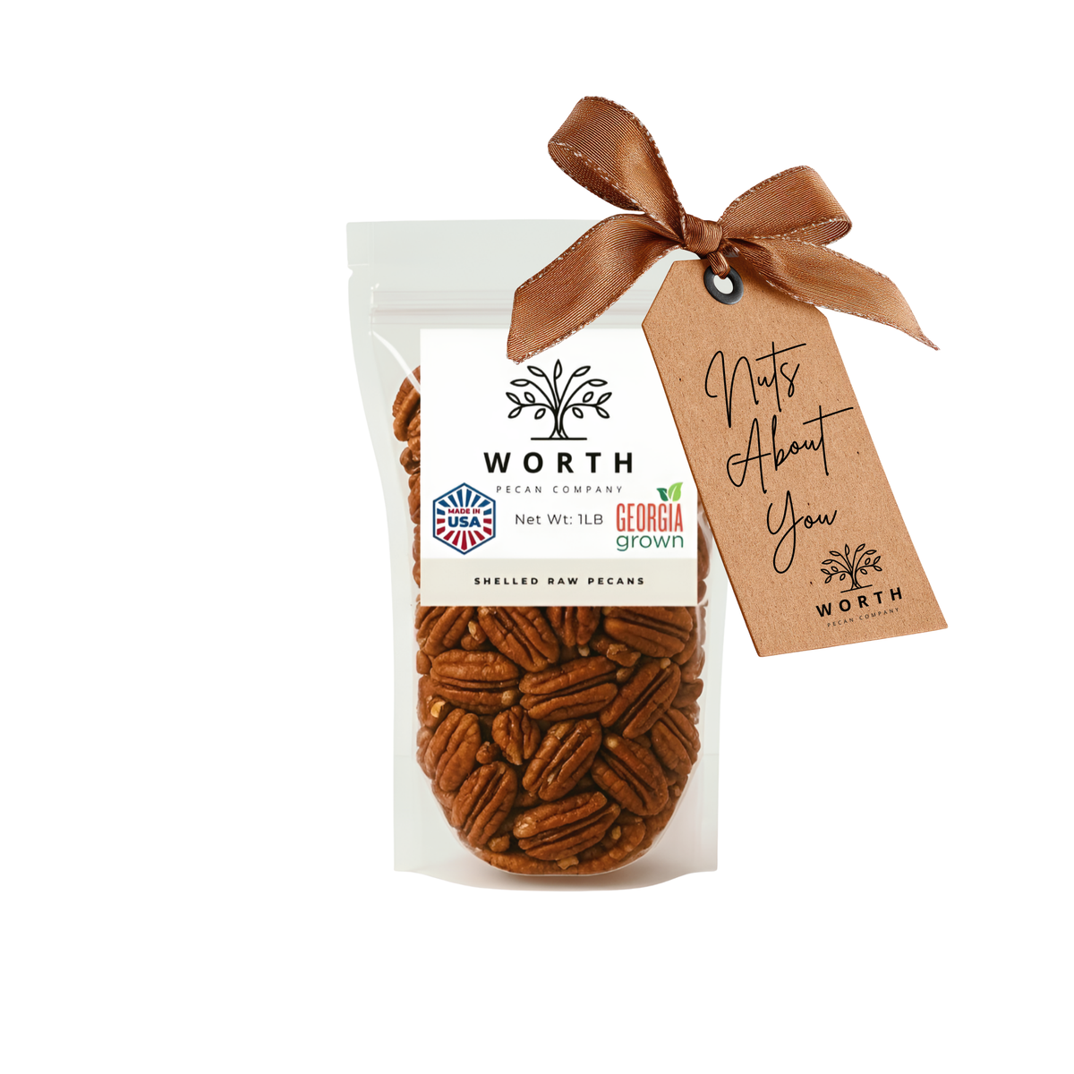 1lb Bag - South Georgia Pecan Halves – Worth Pecan Company
