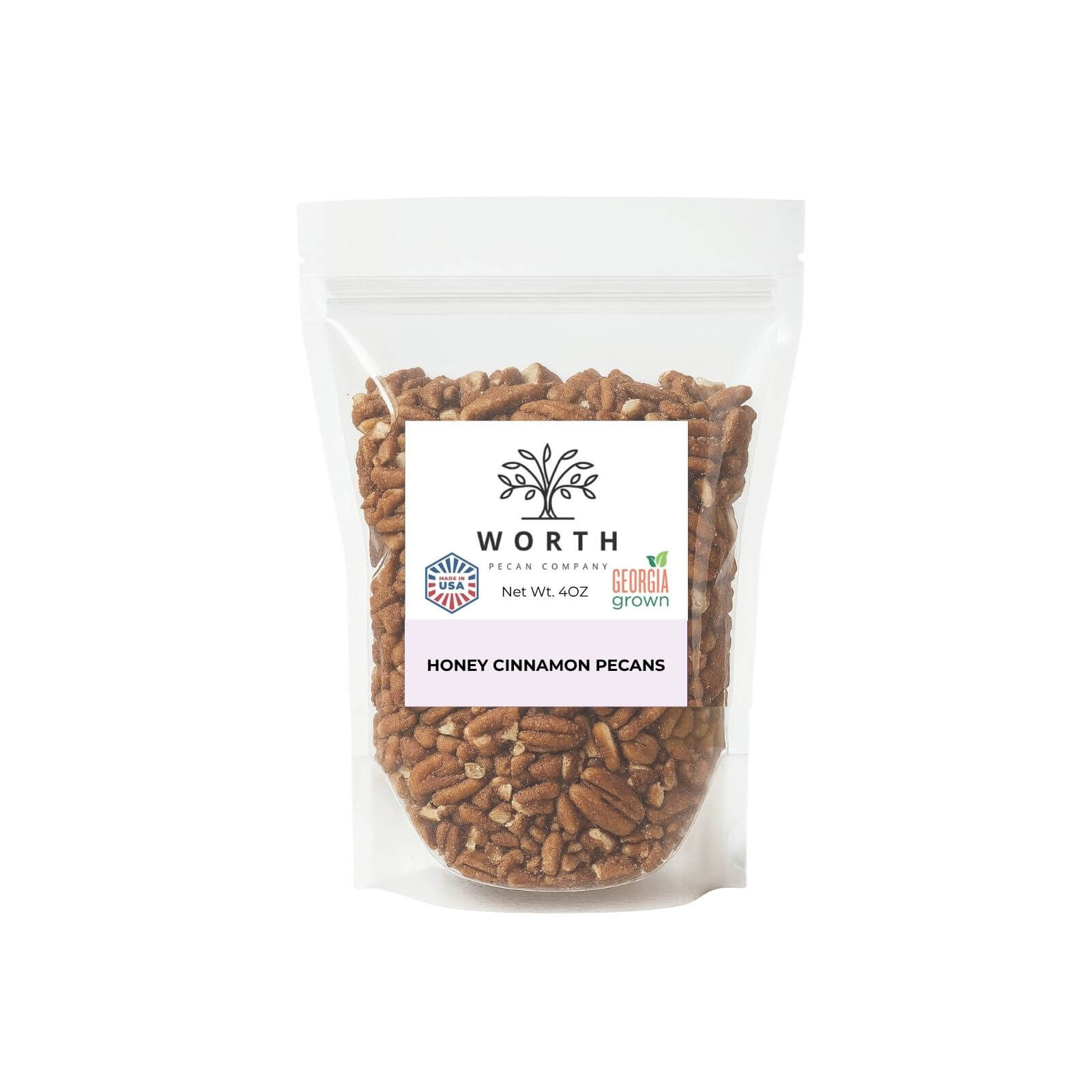 Honey Cinnamon Pecans - 4 oz Bag